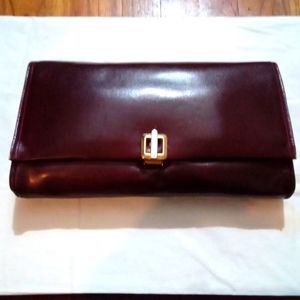Vintage Lord & Taylor Brown Leather  Purse / Handbag.